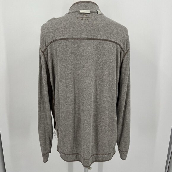 Tommy Bahama Reversible Mens Pullover 1/4 Zip Sweater XL Extra Large Beige & Gra - Picture 7 of 10